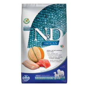 N&D OCEAN DOG Adult M/L Salmon & Cod & Melón 2,5kg
