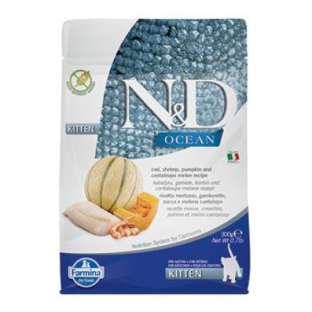 N&D OCEAN CAT Kitten Cod & Shrimp & Pumpkin&Melon 300g