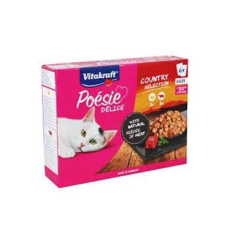 Vitakraft Cat Poézia DéliGelee Multipack mäsový 6x85g