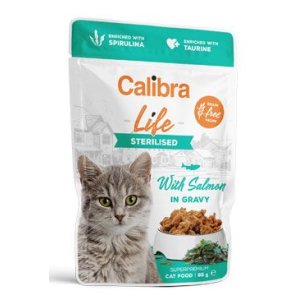 Calibra Cat Life vrecko Sterilised Salmon in gravy 85g