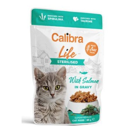 Calibra Cat Life vrecko Sterilised Salmon in gravy 85g