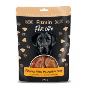 Fitmin dog For Life treat chicken filet on rawhide stick 200 g