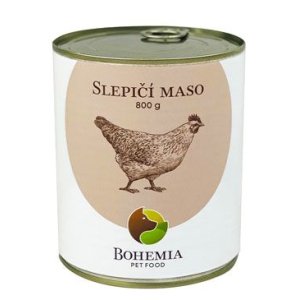 Bohemia Pet Food Slepačie mäso vo vlastnej šťave 800 g