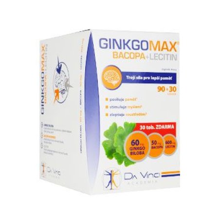 GinkgoMAX + Bacopa +Lecitín tob. 90+30zdarma