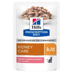 Hill’s Prescription Diet k/d Starostlivosť o obličky kapsička pre mačky losos 12 x 85 g