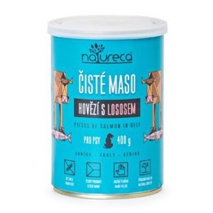 NATURECA konz. hovädzie s lososom pre psov 400g