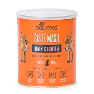 NATURECA konz. hovädzie s kuraťom pre psov 800g