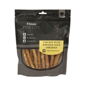 Fitmin dog For Life treat chicken with rawhide stick 400 g