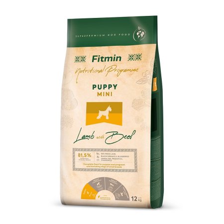 Fitmin dog mini puppy Lamb & Beef 12 kg
