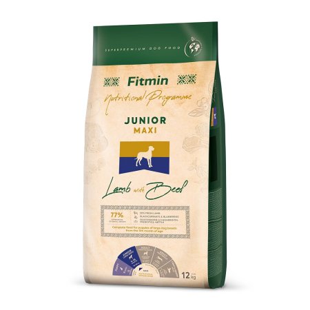 Fitmin dog maxi junior Lamb & Beef 12 kg