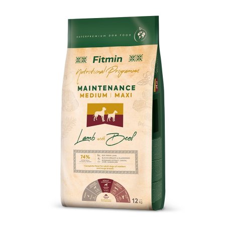 Fitmin dog medium maxi maintenance Lamb & Beef 12 kg