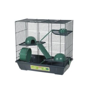 Klietka škrečok EHOP Triplex 50cm šedá/zelená s výb. Zolux