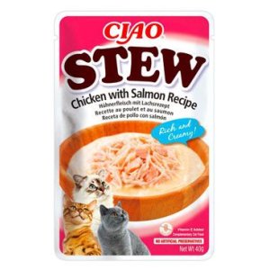 Chúru Cat CIAO Stew Chicken with Salmon Recipe 40g