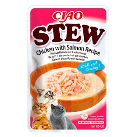 Chúru Cat CIAO Stew Chicken with Salmon Recipe 40g