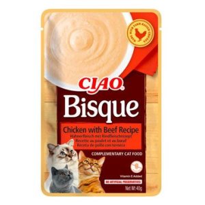 Chúru Cat CIAO Bisque Chicken with Beef Recipe 40g