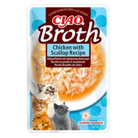 Chúru Cat CIAO Broth Chicken with Scallop Recipe 40g