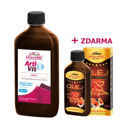 VITAR Veterinae Artivit Sirup 500 ml + 1x Lososový olej 200 ml ZADARMO