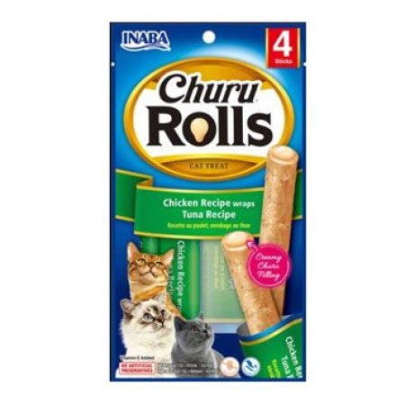 Chúru Cat Rolls Chicken wraps&Tuna cream 4x10g