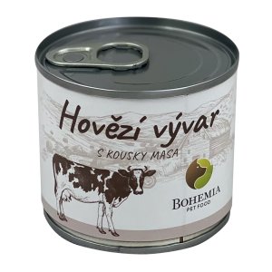 Bohemia Pet Food Hovädzí vývar s kúskami mäsa 140 ml