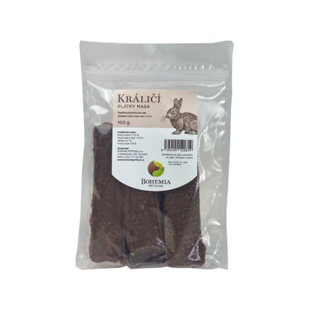 Bohemia Pet Food Králičie plátky 100 g