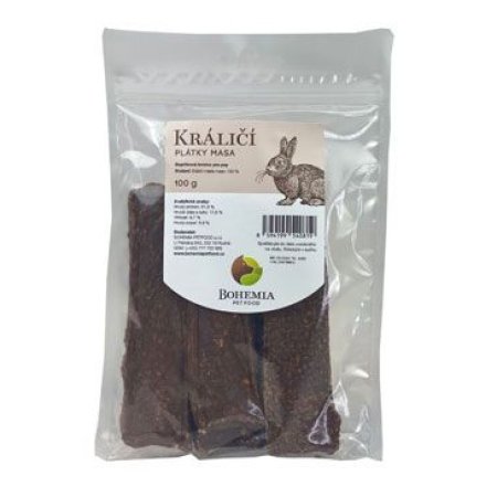 Bohemia Pet Food Králičie plátky 100 g
