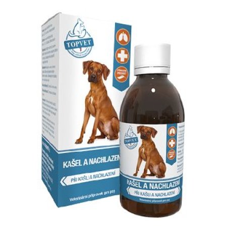 Kašeľ a prechladnutie sirup pre psov TOPVET 200ml