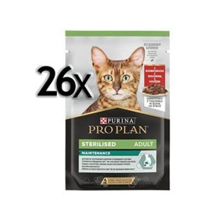 Pro Plan Cat Sterilised hovädzie vrecko 26 x 85 g