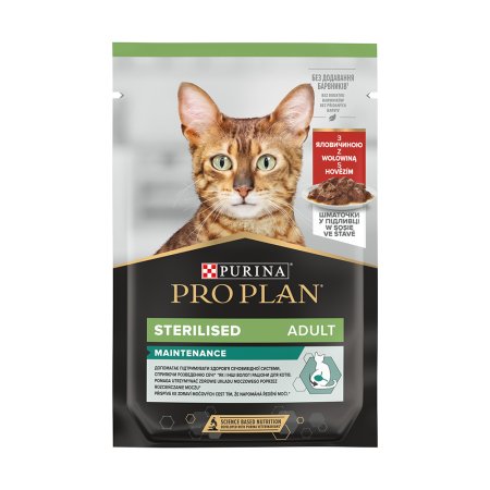 Pro Plan Cat Sterilised hovädzie vrecko 26 x 85 g