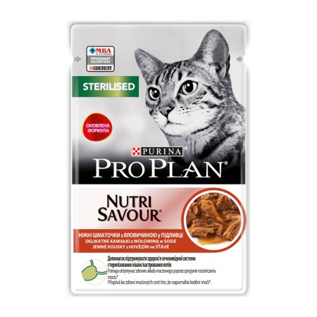 Pro Plan Cat Sterilised hovädzie vrecko 26 x 85 g
