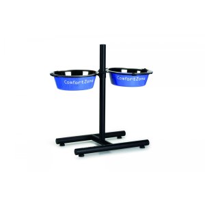 Beeztees Stojan na misky čierny vrátane misiek 2x2530ml