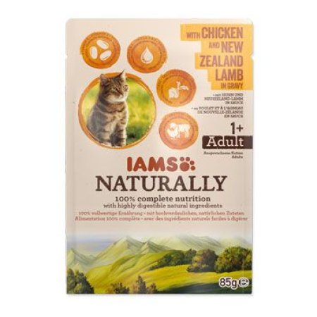 Kapsička IAMS Cat Naturally with Chicken & New Zealand Lamb in Gravy 85g