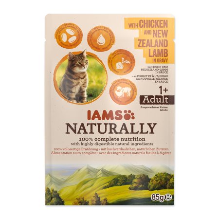 Kapsička IAMS Cat Naturally with Chicken & New Zealand Lamb in Gravy 85g
