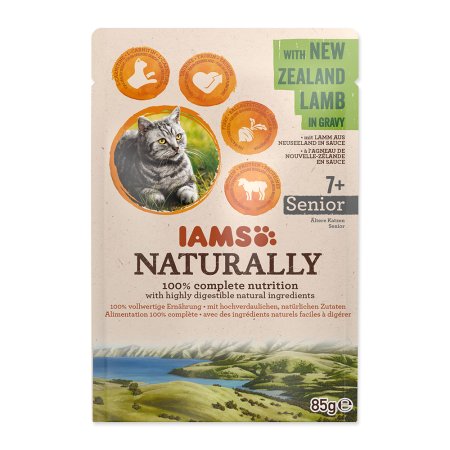 Kapsička IAMS Cat Naturally Senior with New Zealand Lamb in Gravy 85g