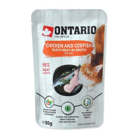 Kapsa ONTARIO Cat Chicken and Pollock in Broth 80g