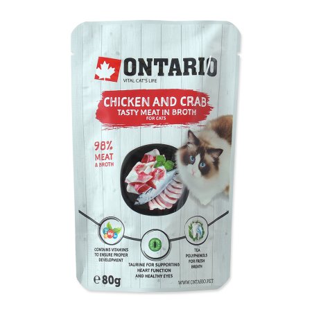 Kapsa ONTARIO Cat Chicken and Crab in Broth 80g
