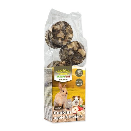 Pochúťka NATURE LAND Brunch sušienky s jablkami a banánmi 120 g