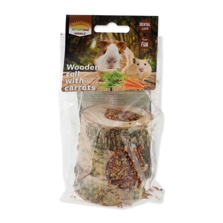 Valec NATURE LAND Nibble s mrkvou drevený 150g