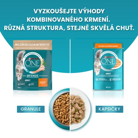 Purina One Adult kura a celozrnné obilniny 1,5 kg