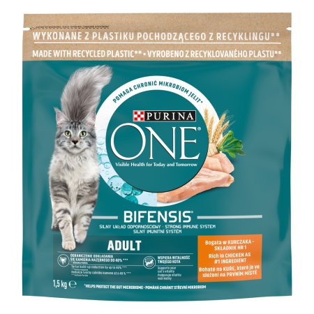 Purina One Adult kura a celozrnné obilniny 1,5 kg