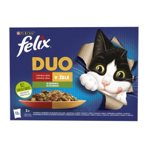 Felix Fantastic Duo hovädzie a hydinové / jahňacie a kura / morka a kačica / bravčové a zver Multipack 12 x 85 g