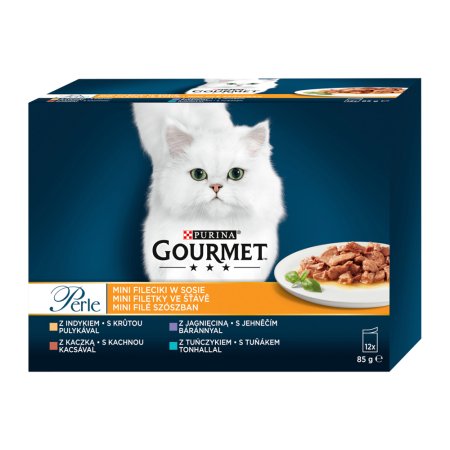 Gourmet Perle minifiletky morka / kačica / jahňacie / tuniak v šťave multipack 12 x 85 g