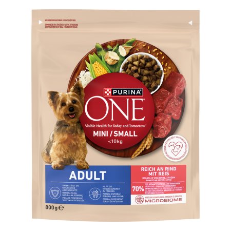Purina One Mini Adult Dog hovädzie s ryžou 800 g