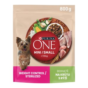 Purina One Mini Weight Control Dog morčacie s ryžou 800 g