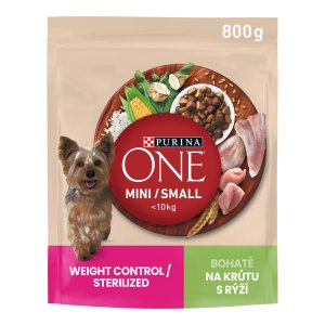 Purina One Mini Weight Control Dog morčacie s ryžou 800 g