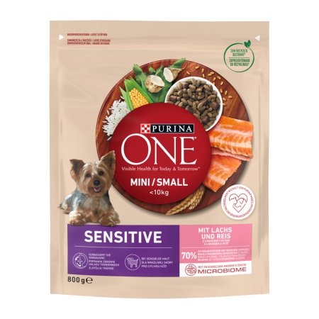 Purina One Mini Sensitive Dog losos s ryžou 800 g