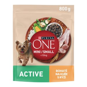 Purina One Mini Active Dog kura s ryžou 800 g