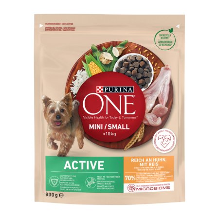 Purina One Mini Active Dog kura s ryžou 800 g