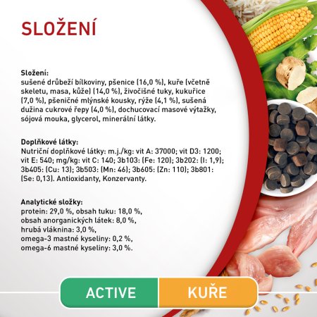 Purina One Mini Active Dog kura s ryžou 800 g