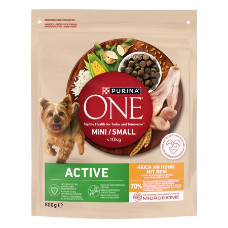 Purina One Mini Active Dog kura s ryžou 800 g