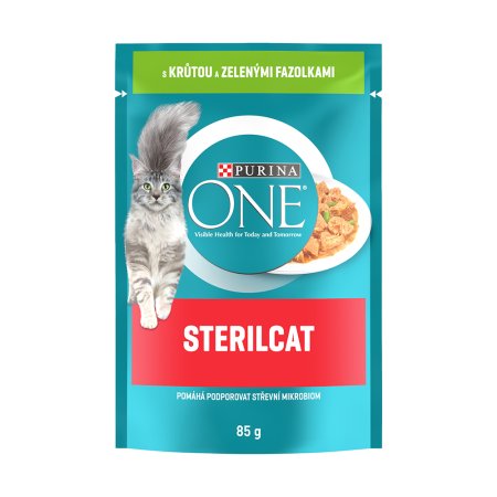 Purina One Sterilcat Mini filétky s morkou a zelenými fazuľkami v šťave 26 x 85 g